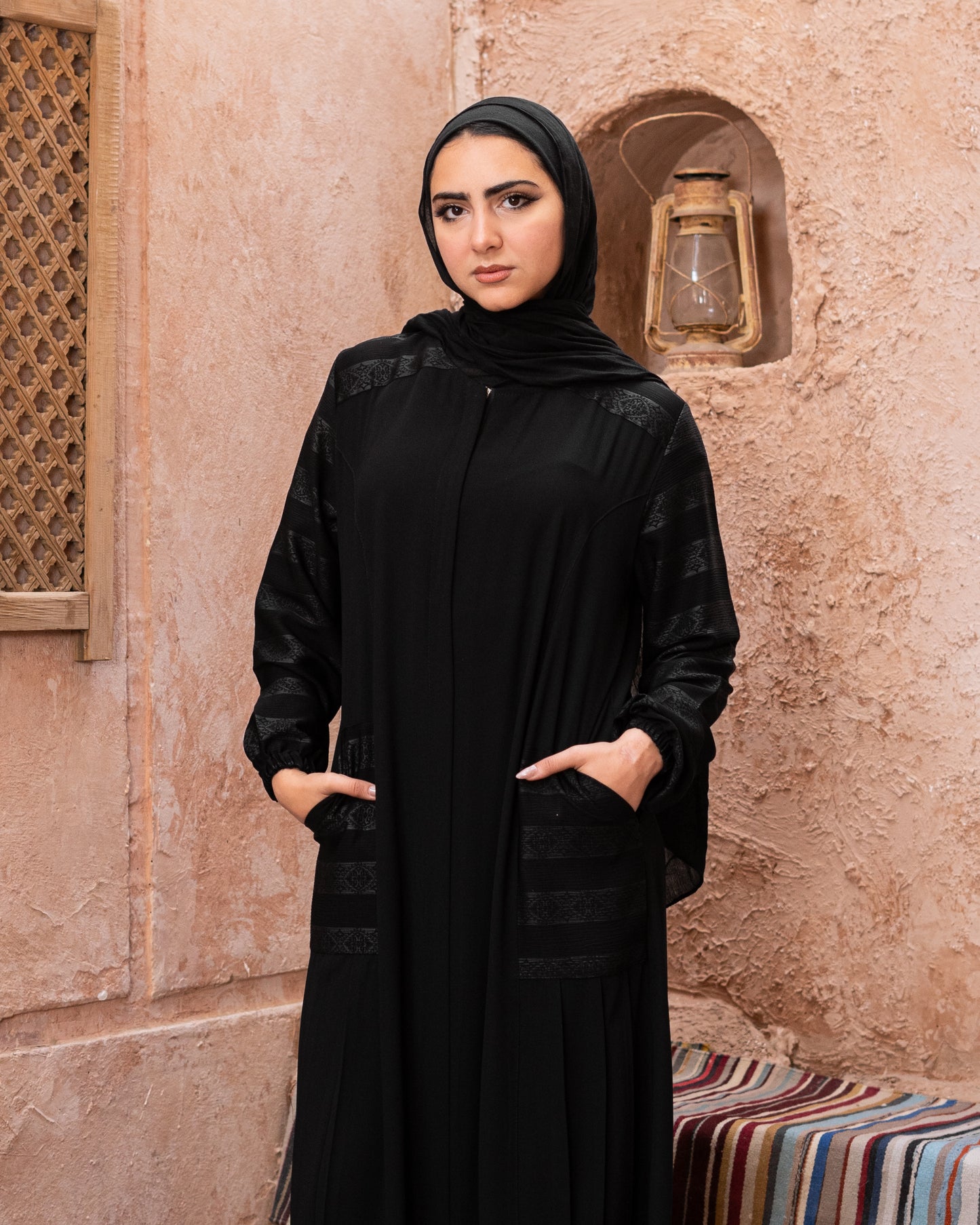 Royal Black Abaya - C208 رويال